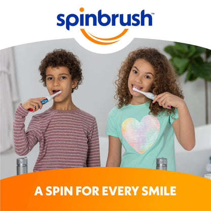 Superman Battery Powered Electric Toothbrush for Children Ages 3+ with AA Battery, Soft Head Bristles